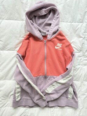 Nike Sportswear Zip Up Hoodie Kids L Womens S Pink & Violet